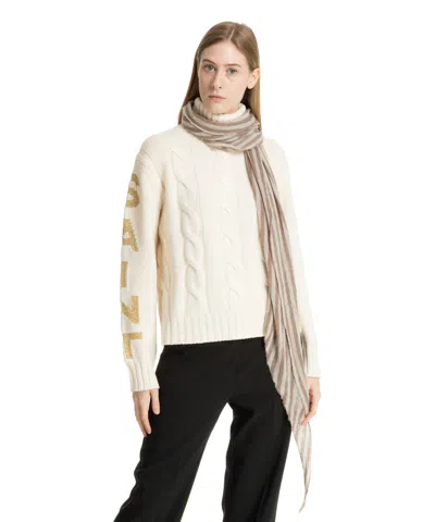 Pin1876 By Botto Giuseppe Cashmere Scarf In Beige