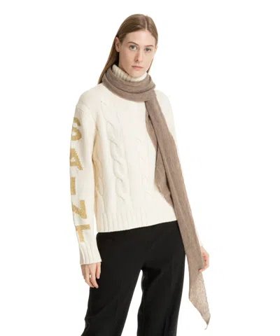Pin1876 By Botto Giuseppe Cashmere Scarf In Beige