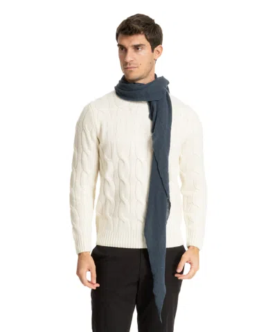Pin1876 By Botto Giuseppe Cashmere Scarf In Blue