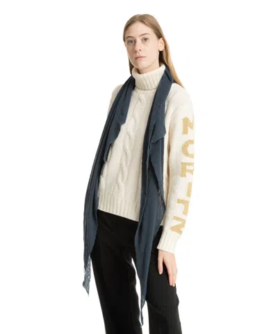 Pin1876 By Botto Giuseppe Cashmere Scarf In Blue