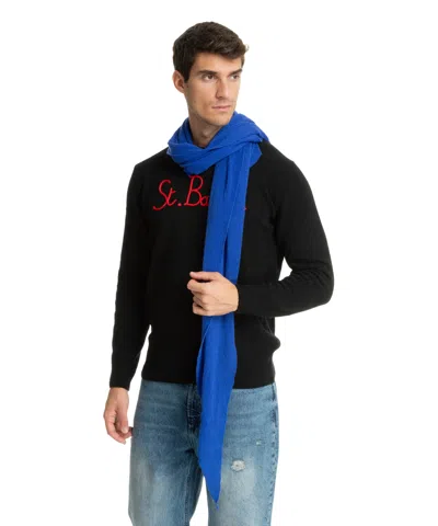 Pin1876 By Botto Giuseppe Cashmere Scarf In Blue
