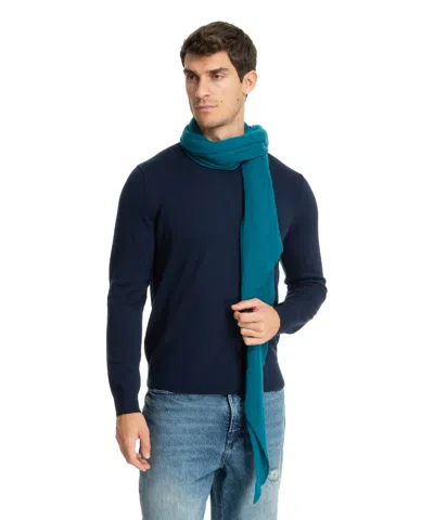 Pin1876 By Botto Giuseppe Cashmere Scarf In Blue