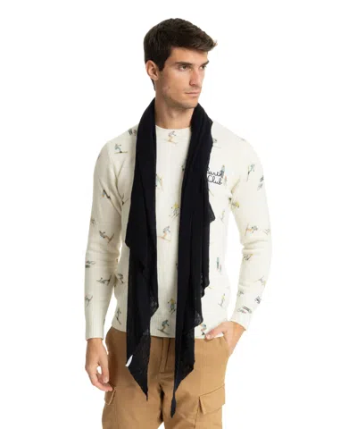 Pin1876 By Botto Giuseppe Cashmere Scarf In Blue