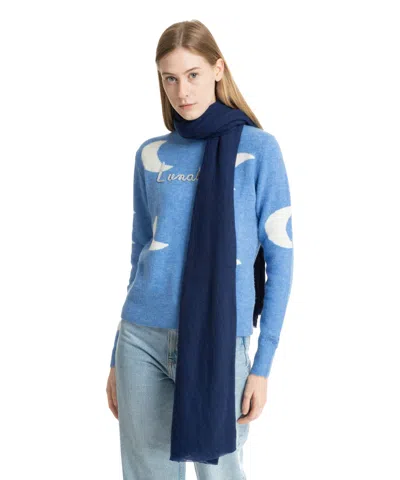 Pin1876 By Botto Giuseppe Cashmere Scarf In Blue