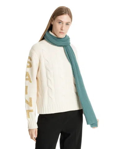Pin1876 By Botto Giuseppe Cashmere Scarf In Blue