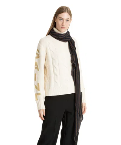 Pin1876 By Botto Giuseppe Cashmere Scarf In Brown