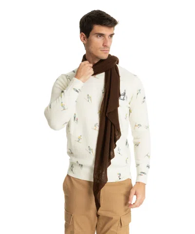 Pin1876 By Botto Giuseppe Cashmere Scarf In Brown
