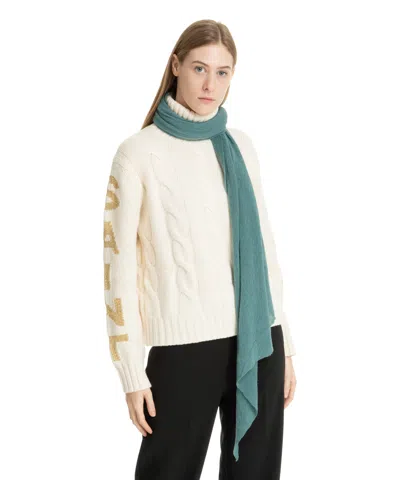 Pin1876 By Botto Giuseppe Cashmere Scarf In Green