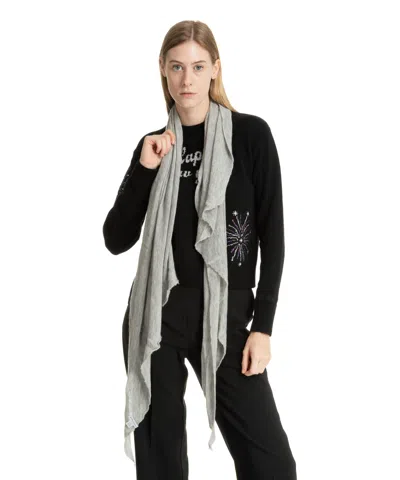 Pin1876 By Botto Giuseppe Cashmere Scarf In Grey