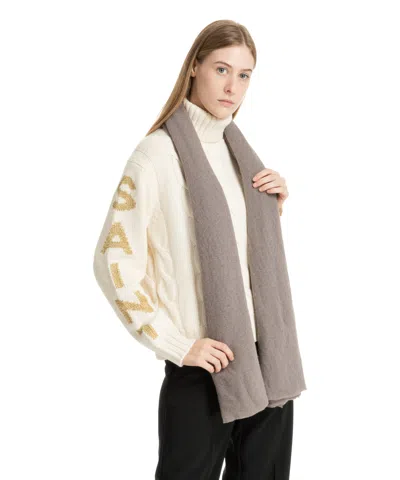 Pin1876 By Botto Giuseppe Cashmere Scarf In Grey