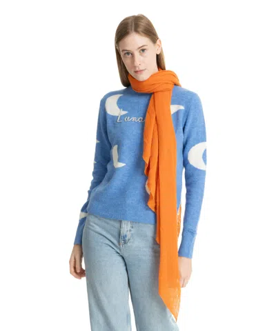 Pin1876 By Botto Giuseppe Cashmere Scarf In Orange