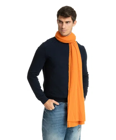 Pin1876 By Botto Giuseppe Cashmere Scarf In Orange