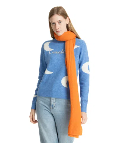 Pin1876 By Botto Giuseppe Cashmere Scarf In Orange