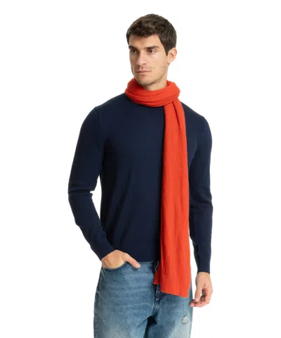 Pin1876 By Botto Giuseppe Cashmere Scarf In Orange