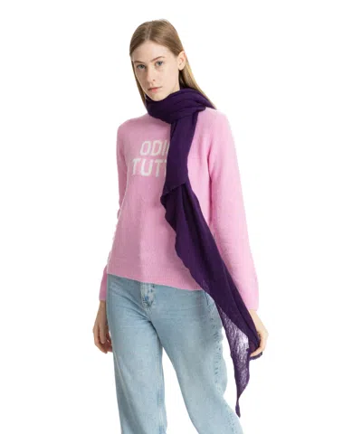Pin1876 By Botto Giuseppe Cashmere Scarf In Violet