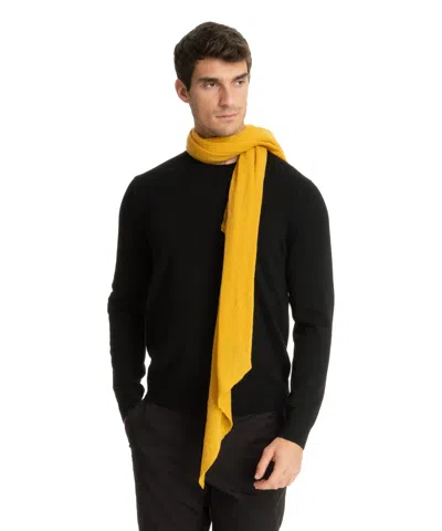 Pin1876 By Botto Giuseppe Cashmere Scarf In Yellow