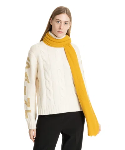 Pin1876 By Botto Giuseppe Cashmere Scarf In Yellow