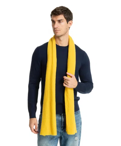 Pin1876 By Botto Giuseppe Cashmere Scarf In Yellow