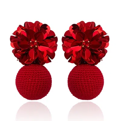 Pinar Ozevlat Women's Blossom Bon Bon Red