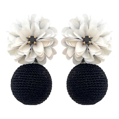 Pinar Ozevlat Women's Blossom Bon Bons Black & White
