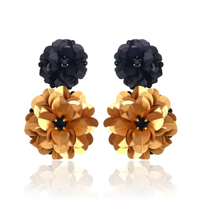 Pinar Ozevlat Women's Blossom Drops Black & Gold In Multi