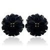 Pinar Ozevlat Women's Blossom Studs Black In Black