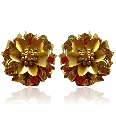 Pinar Ozevlat Women's Blossom Studs Gold Two Tone