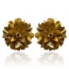 Pinar Ozevlat Women's Blossom Studs Satin Gold In Gold
