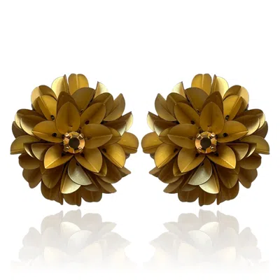 Pinar Ozevlat Women's Blossom Studs Satin Gold