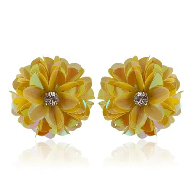 Pinar Ozevlat Women's Blossom Studs Yellow