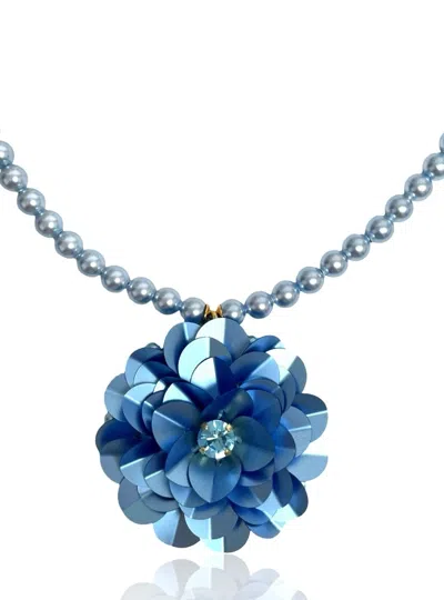 Pinar Ozevlat Women's Blue Floravelle Necklace Sky
