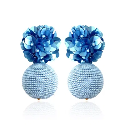 Pinar Ozevlat Women's Blue Hydrangea Bon Bons Sky