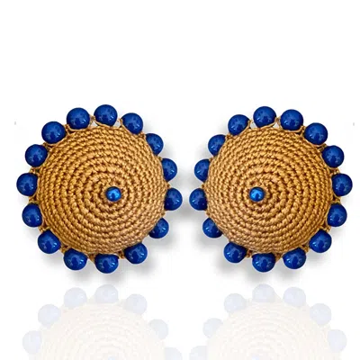 Pinar Ozevlat Women's Brown Dome Studs Camel