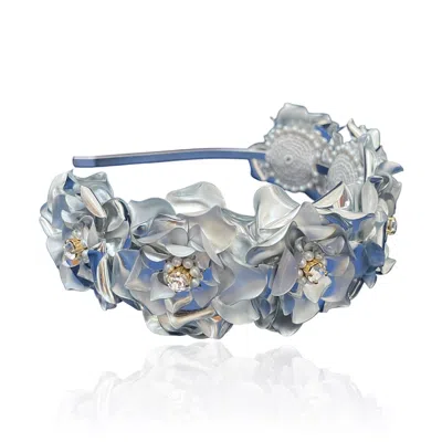 Pinar Ozevlat Women's Camellia Tiara Silver