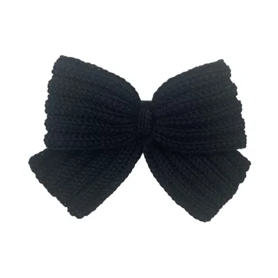 Pinar Ozevlat Women's Crocheted Bow Black