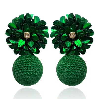 Pinar Ozevlat Women's Green Blossom Bon Bons Emerald