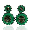 Pinar Ozevlat Women's Green Flower Drop Emerald In Green
