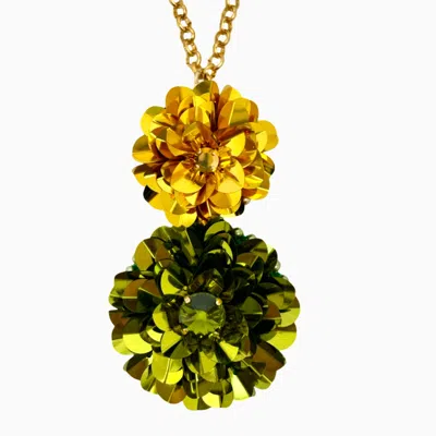 Pinar Ozevlat Women's Green / Gold Verdara Lariat Gold & Artichoke In Multi