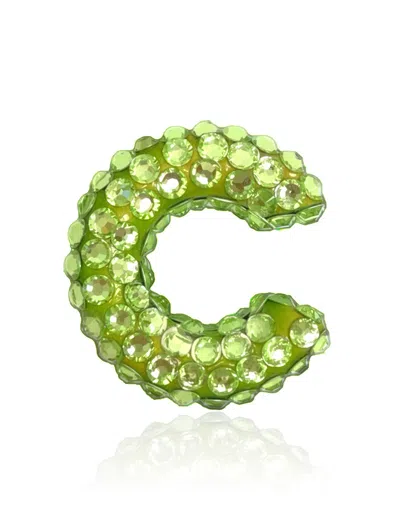 Pinar Ozevlat Women's Green Lily Ear Cuff Peridot