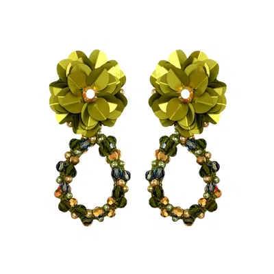 Pinar Ozevlat Women's Green Tulip Blossom Olive