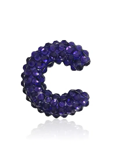 Pinar Ozevlat Women's Lily Ear Cuff Purple In Blue
