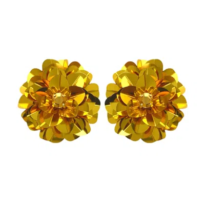 Pinar Ozevlat Women's Metallic Blossoms Gold