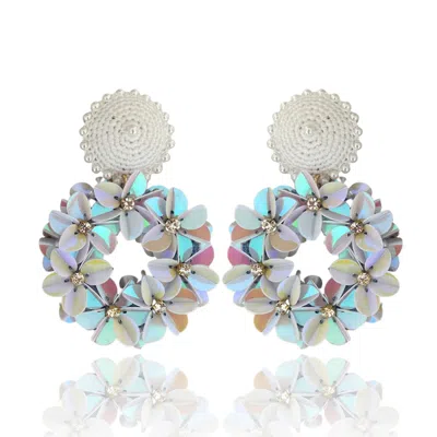 Pinar Ozevlat Women's Petite Yasmine Hoops Blue