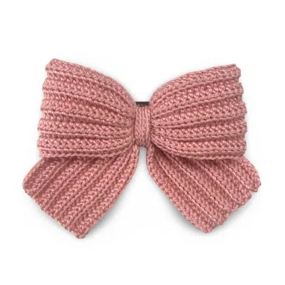 Pinar Ozevlat Women's Pink Crocheted Bow Rose