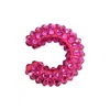 Pinar Ozevlat Women's Pink Crystallised Lily Ear Cuff Fuchsia In Pink