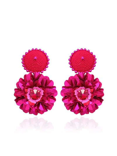 Pinar Ozevlat Women's Pink Dahlia Geranium