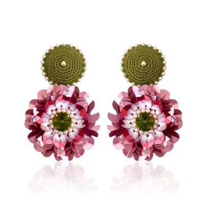 Pinar Ozevlat Women's Pink Dahlia Vintage Rose In Multi