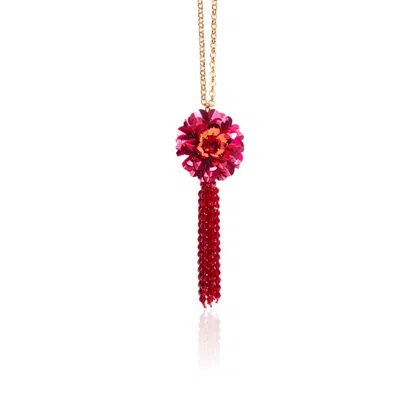 Pinar Ozevlat Women's Pink Geranium Lariat