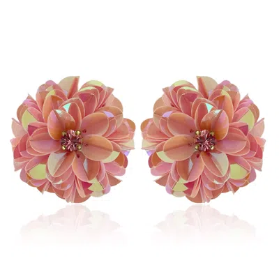 Pinar Ozevlat Women's Pink / Purple Blossom Studs Pink In Multi