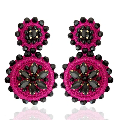 Pinar Ozevlat Women's Pink / Purple Flower Drop Pink In Multi